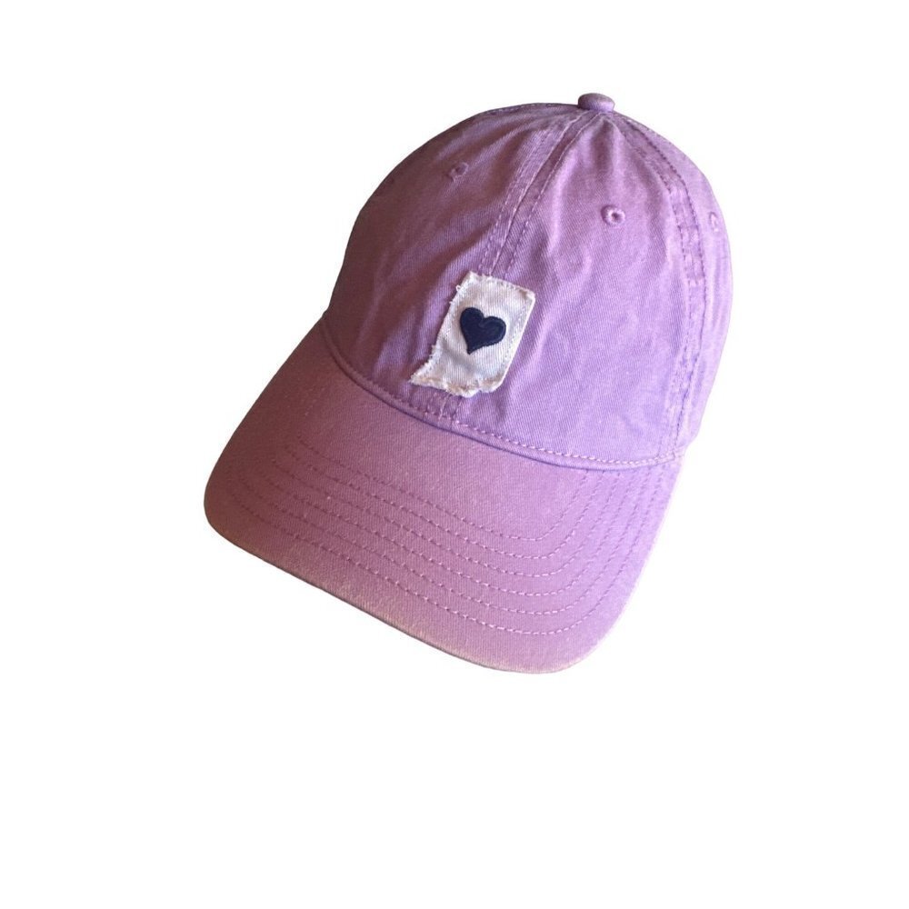 Purple Indiana Home Free State Shape Heart Hat Cap Adjustable
